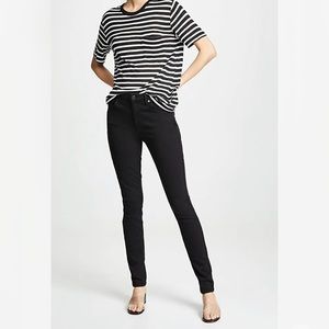 7 For All Mankind The High Waist Skinny Jeans Illusion Luxe Black Size 25